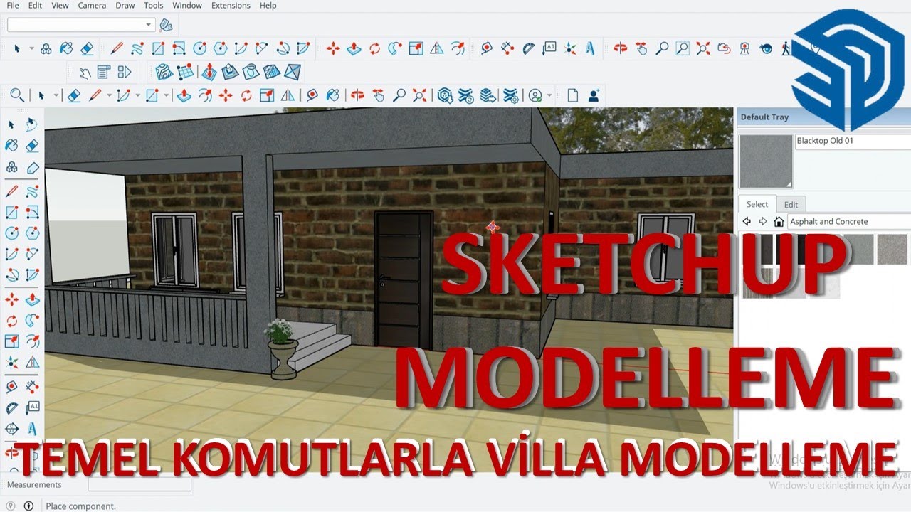 SKETCHUP'TA SIFIRDAN MODEL YAPMA (Temel Komutlarla Villa Modelleme) 2025