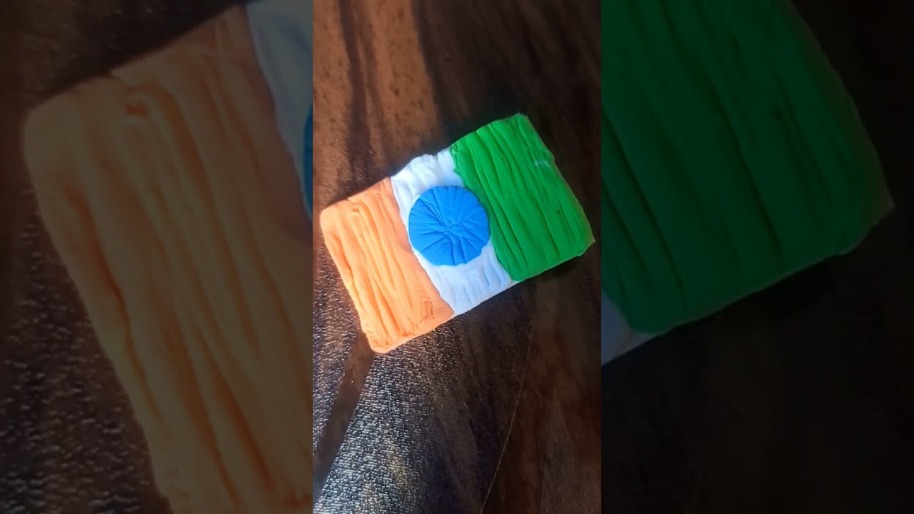 DIY indian flag hair clip