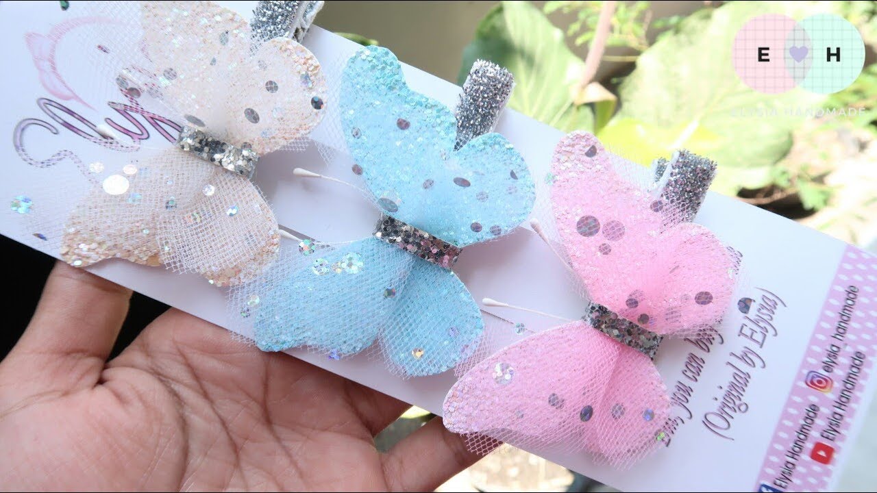 Amazing Butterfly Hairclip - Hand Embroidery Works - Ribbon Tricks & Easy Making Tutorial #43