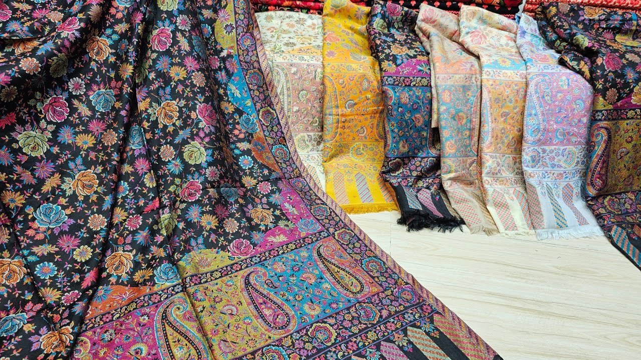 Kashmiri Pashmina kaani shawls/kalam kaar/Meena kaari/Kashmiri Shawls new designs by wholesale 2024