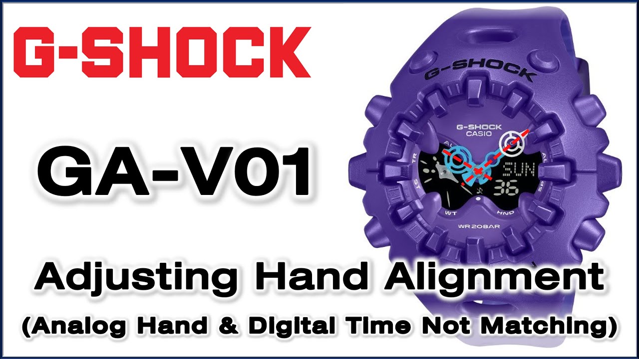 📣 GA-V01 G-Shock 5751 Hands Home Position Adjustment (Hands & Digital time not matching)