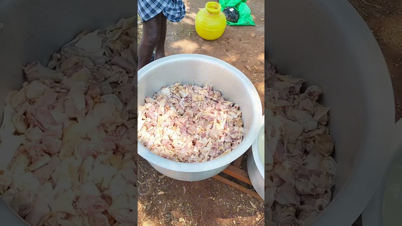 Village people cocking chicken samber and rice 