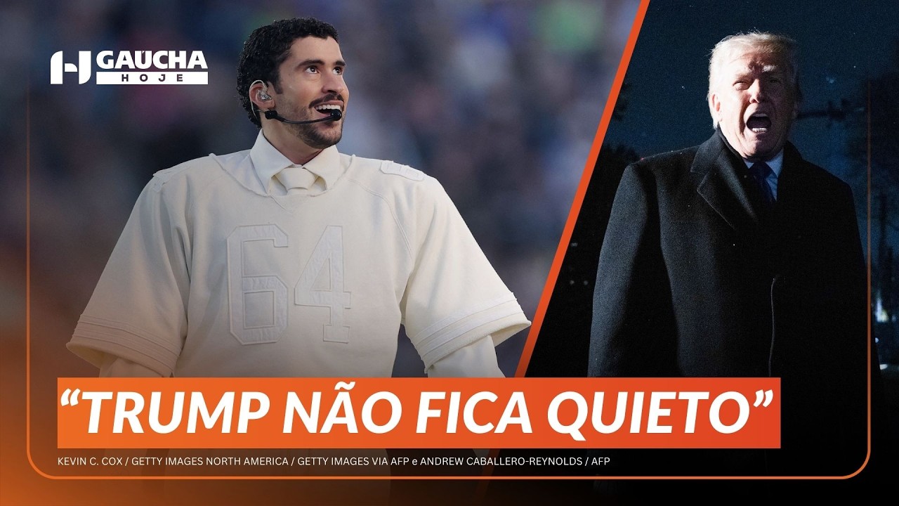 Donald TRUMP critica show de BAD BUNNY no intervalo do SUPER BOWL | Gaúcha Hoje