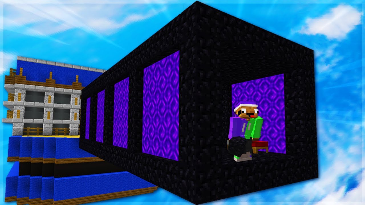 Bedwars NETHER PORTAL Tunnel Bridging