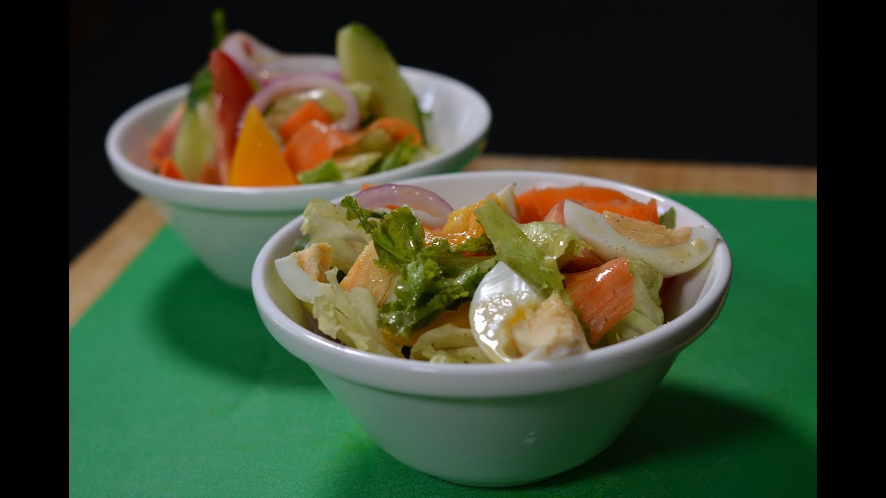Simple Salad and Salad Dressing Preparation