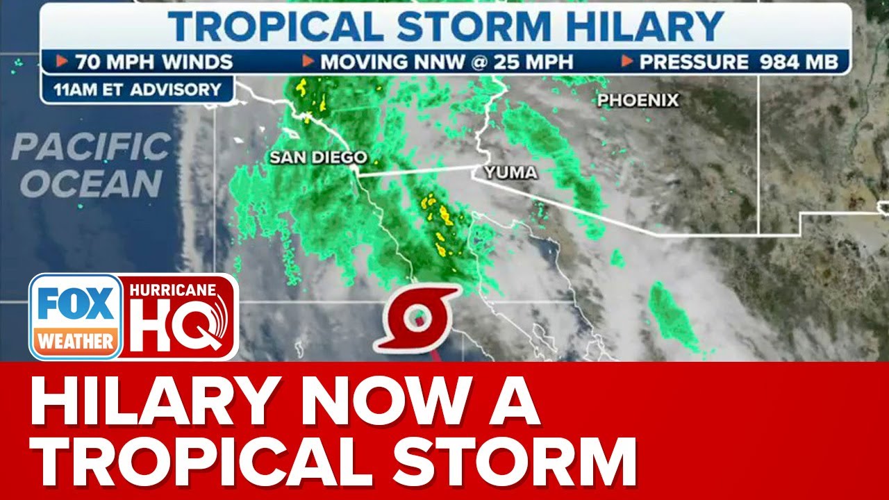 Hilary Now A Tropical Storm, Threat For Catastrophic Flooding in Southern CA, Southwest Remains