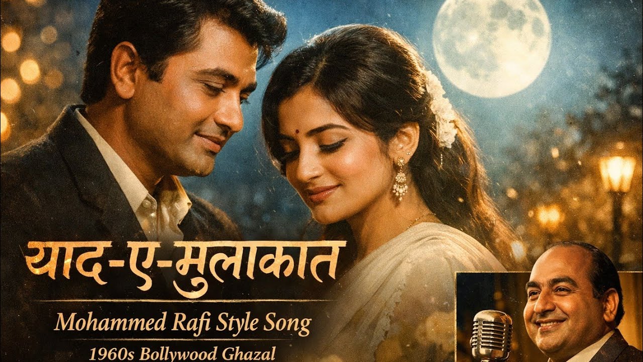 याद-ए-मुलाकात | Mohammed Rafi Style Song | 1960s Bollywood Romantic Ghazal | AI Song | Old Is Gold