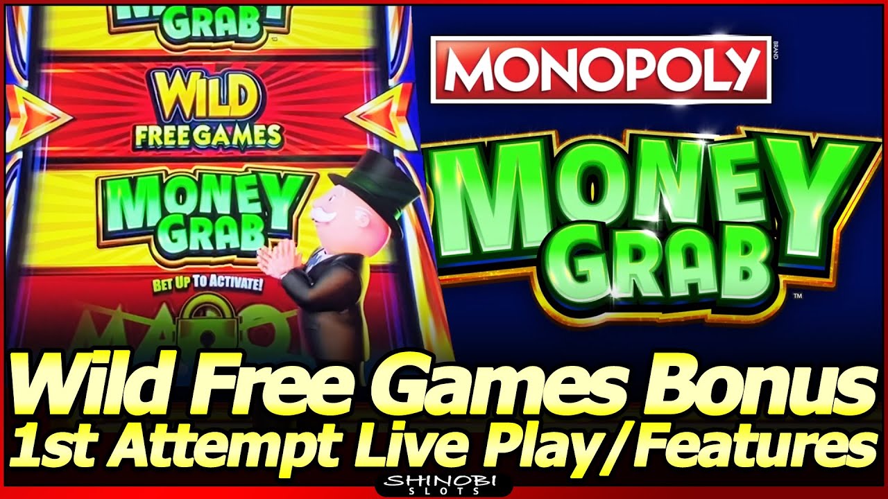 Monopoly Money Grab Slot Machine - Wild Free Games and Money Grab Features in My First Attempt!