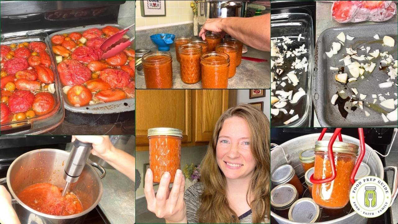 Соус из жареных томатов | Рецепт консервирования на водяной бане 🍅🍅🍅