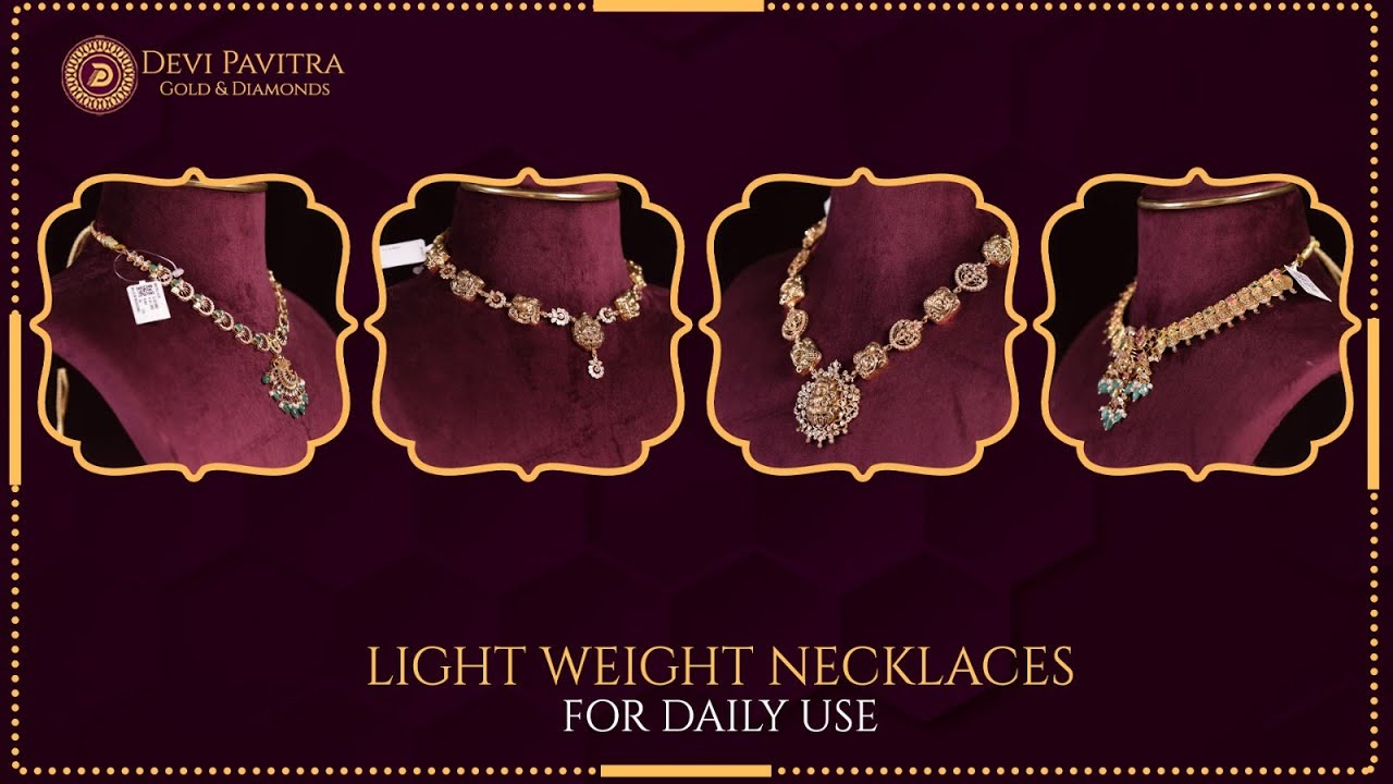22 carat light weight necklace designs II Devi Pavitra Gold & Diamonds