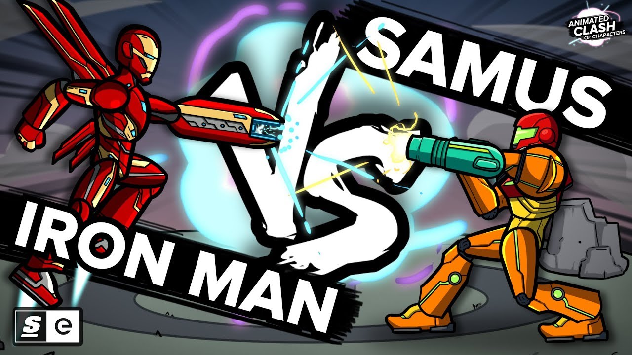 Samus vs Iron Man: Animated Clash of Characters