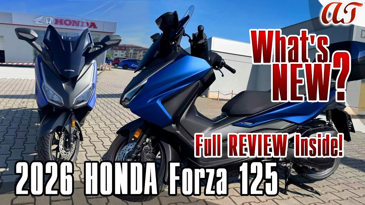 HONDA Forza 125 2026 года * Что нового? Полный обзор внутри! Характеристики, цвета, основные особ...
