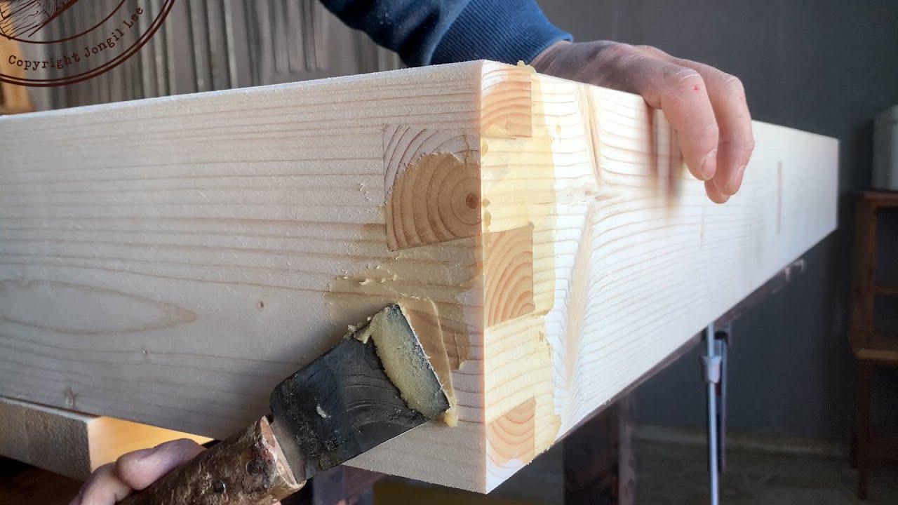 [Woodworking] Making A  Dovetail Frame Bed Without Nails From 2X6 and 4X4