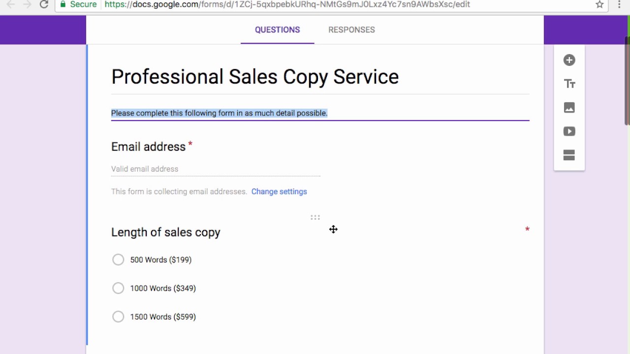 Using Google Forms To Automate & Customize Service Order Form