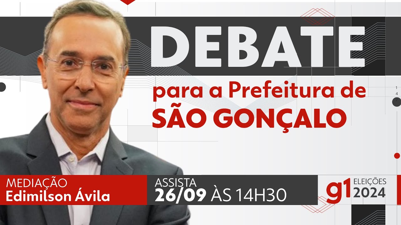Debate para prefeito de São Gonçalo - ASSISTA AO VIVO - DIA 26/09