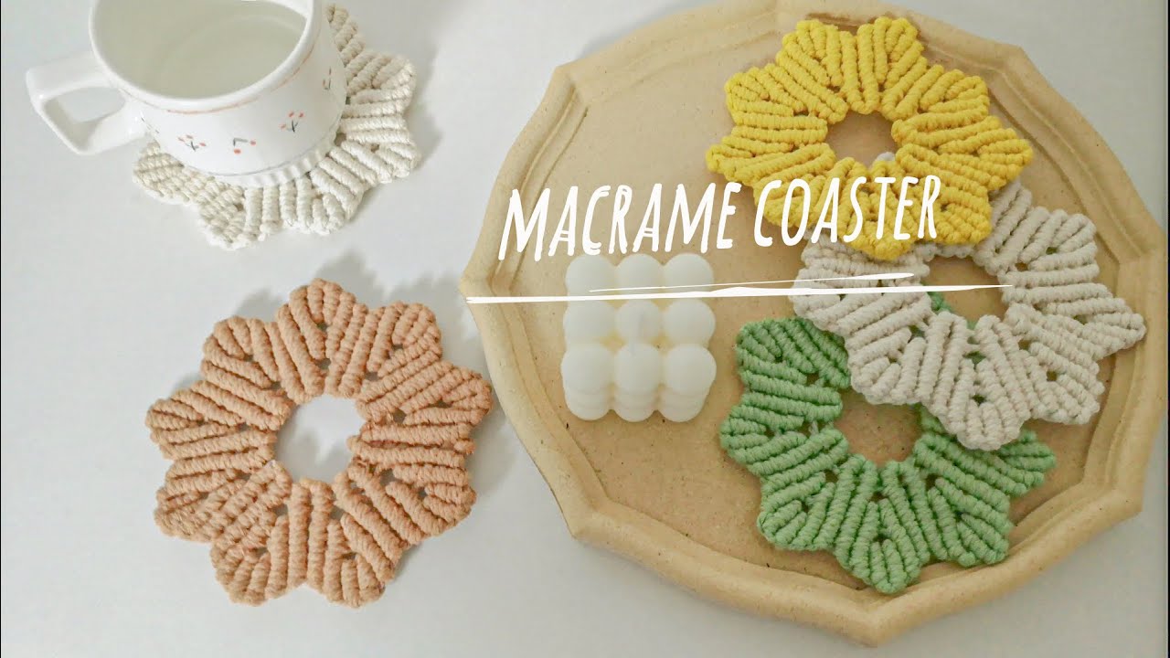 Macrame Coaster | DIY Macrame Flower Coaster Tutorial
