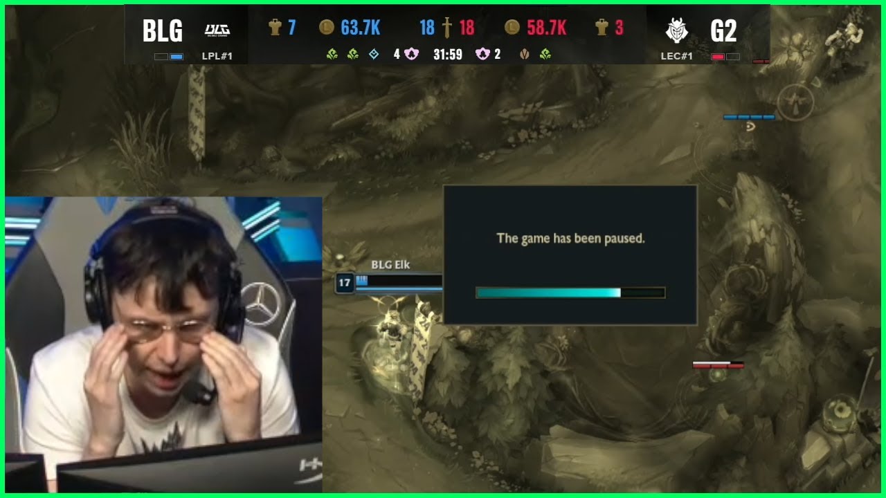 G2 VS BLG Game Ends 2 Mins After 10 Min Potential Bug Pause