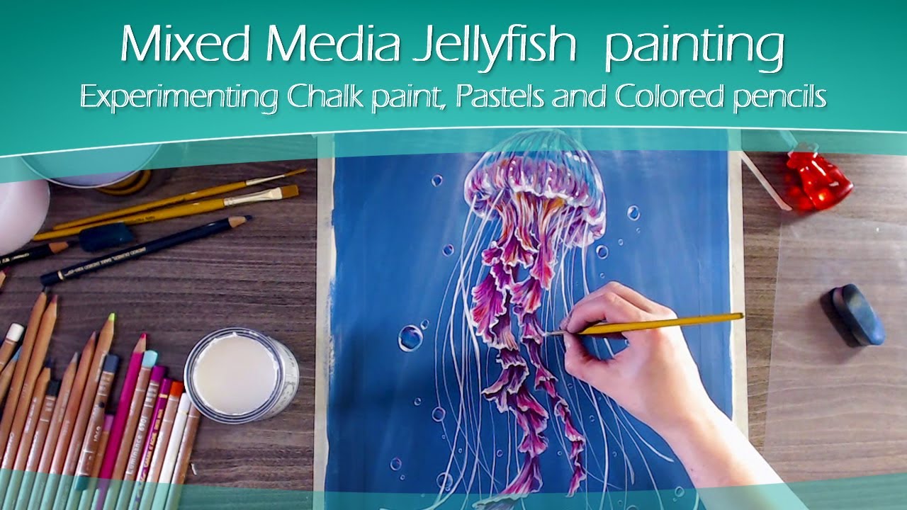 Painting Jellyfish | Chalk paint, Pastels and Colored pencils