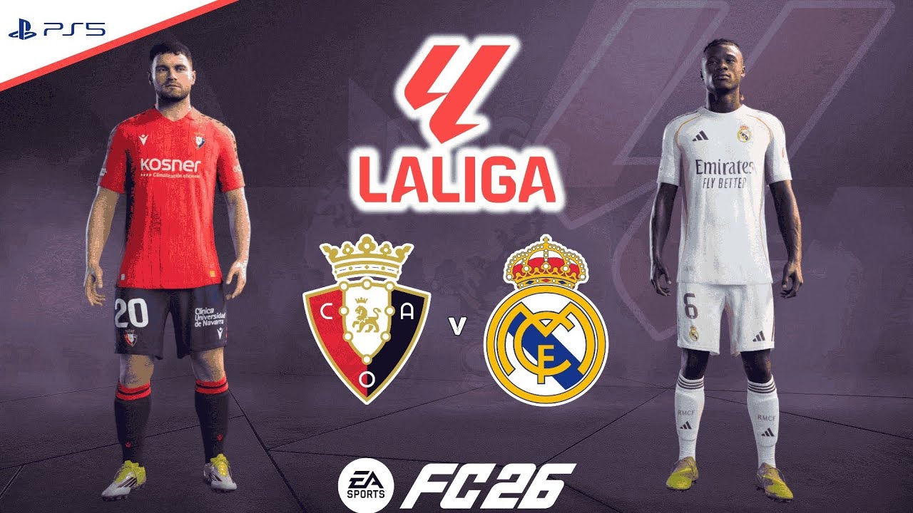 CA Osasuna v Real Madrid | La Liga 25/26 - Round 25 | Full Match Simulation | FC 26 PS5™[4K]