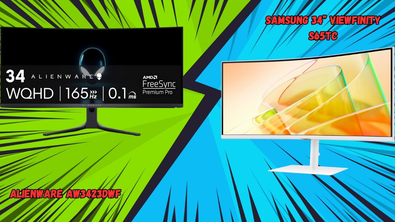 34-Inch Monitor Comparison | Alienware AW3423DWF VS Samsung S65TC
