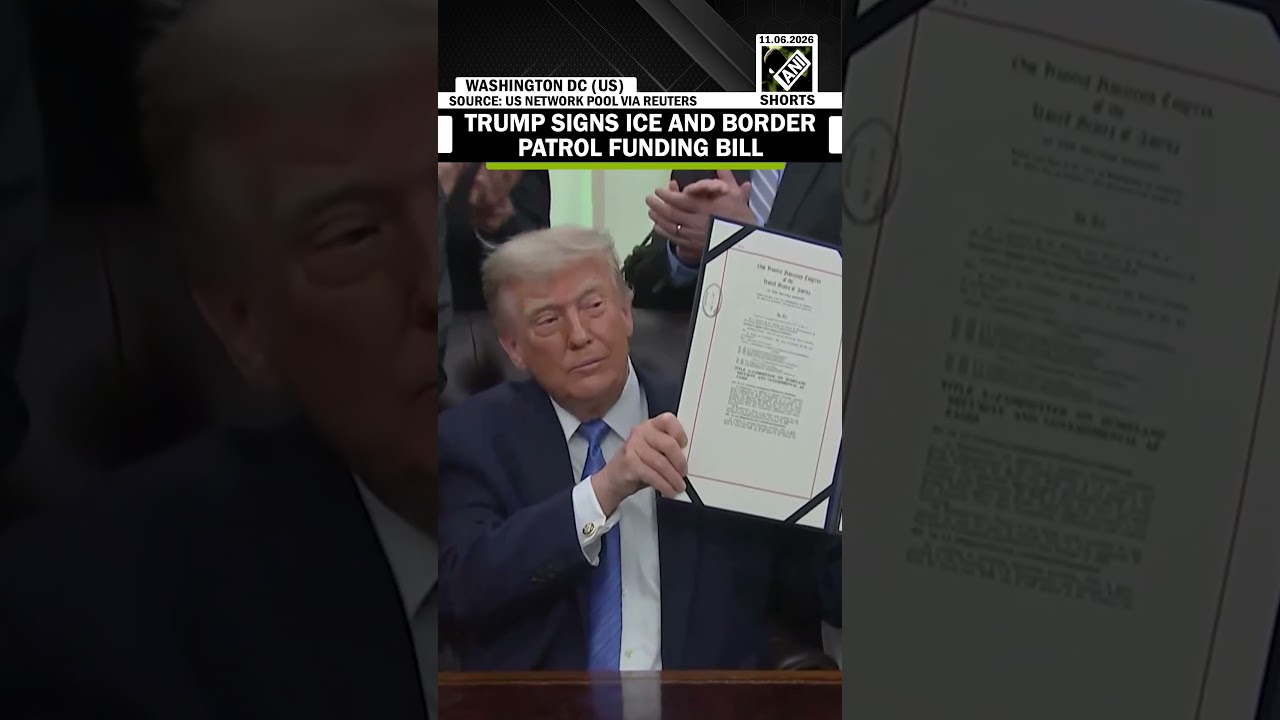 WATCH: U.S. President Trump signs ICE and Border Patrol Funding Bill