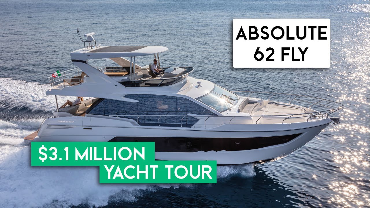 $3.1M - 2024 Absolute 62 Fly Luxury Yacht Walkthrough
