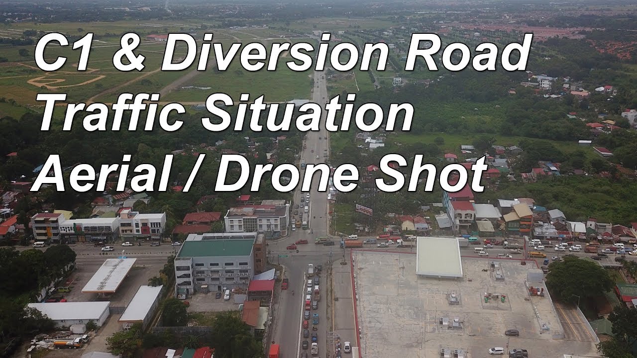 Iloilo City - C1 & Diversion Road Traffic Situation - Aerial / Drone Shot - 2K HD