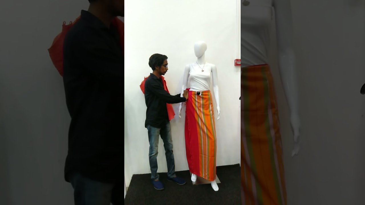 1st Step ( Lungi ) ලුන්ගියක් නිවැරදිව ඇදගන්නා ආකාරය
