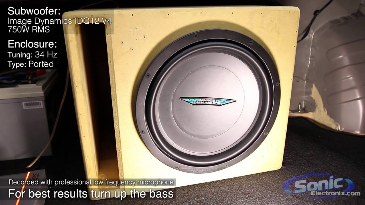 Image Dynamics IDQ12 Subwoofer Bass Demo | IDQ12 in a Custom Ported box