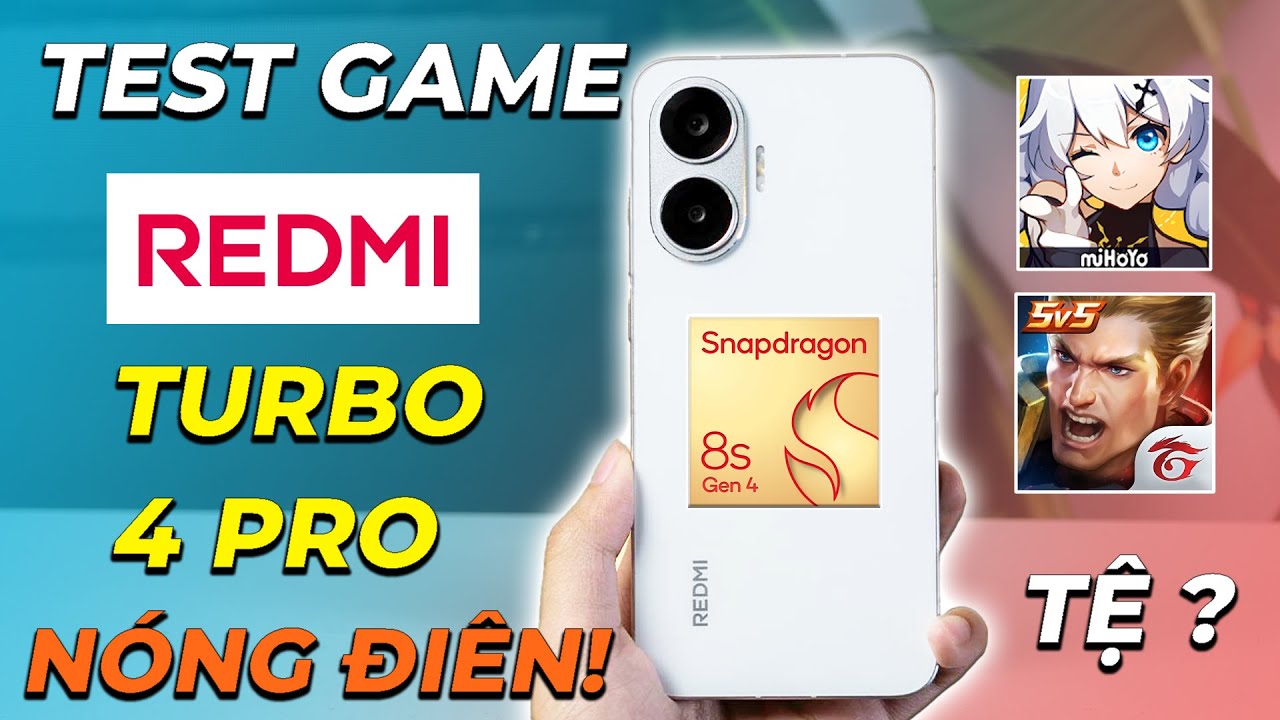 Test game REDMI Turbo 4 Pro: Hiện tại chiến game có ngon? Snapdragon 8s Gen 4 nóng bỏng tay?...