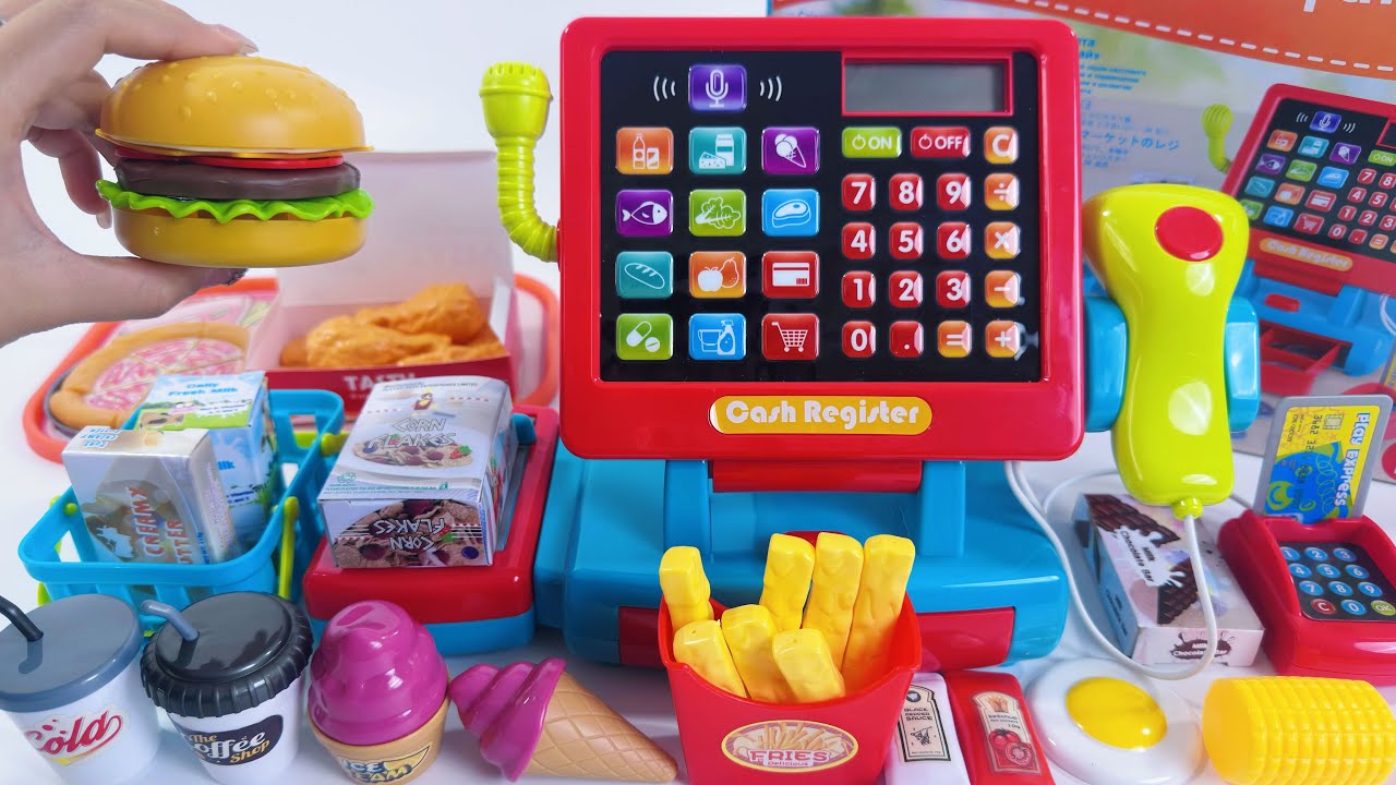 [🐰toy asmr🐰] Automatic Cash Register Playset ASMR Satisfying with Unboxing No Talking | Review Toys