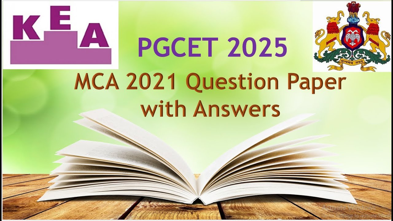 PGCET 2026|MCA 2021 PGCET question paper with answer