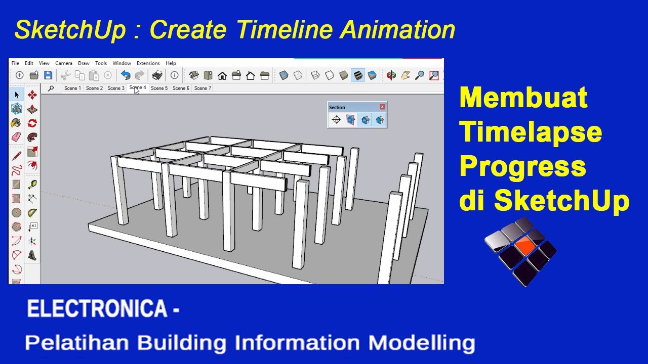 SketchUp : Create Timelapse Animation - membuat animasi timelapse