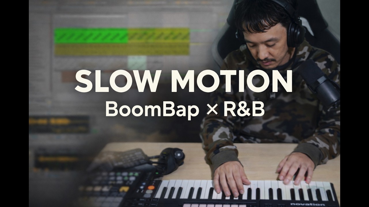 【ビートメイクライブ】Slow Motion BoomBap × R&B｜BPM78｜F minor｜土曜午前のスロージャム制作