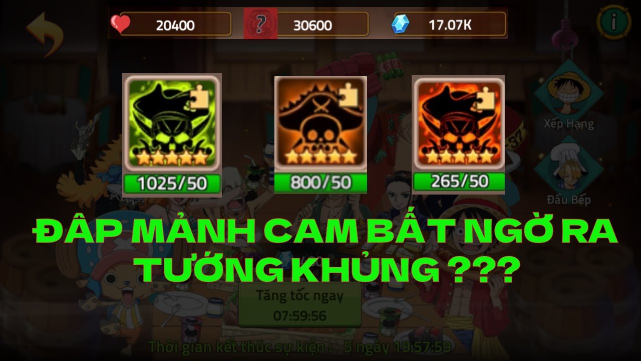 Huyền thoại hải tặc - Mở MẢNH CAM cùi bắp ra TƯỚNG KHỦNG ???