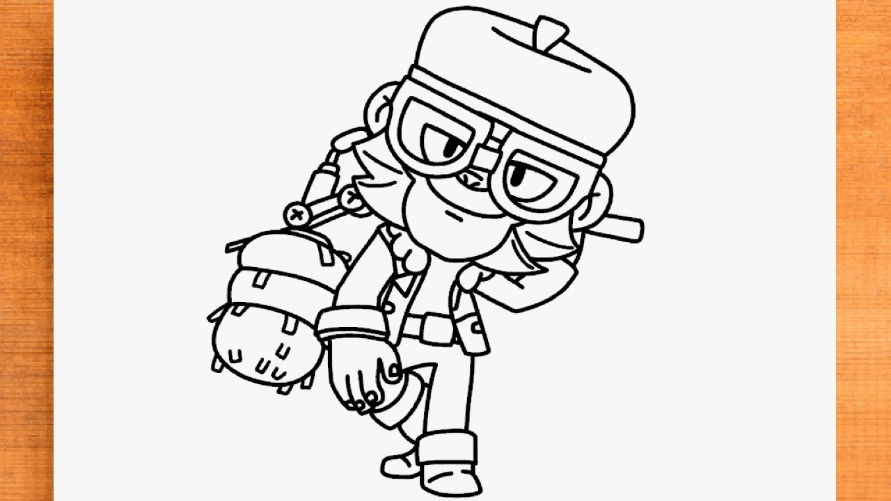 Como dibujar a MICO de Brawl Stars