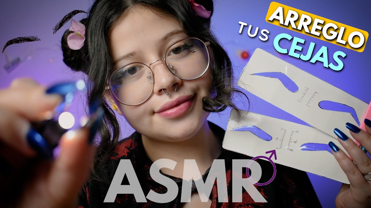 ASMR en ESPAÑOL 🤨✏️TE HAGO las CEJAS mientras te DUERMES 😴 (Mouth Sounds) - Vivalen ASMR
