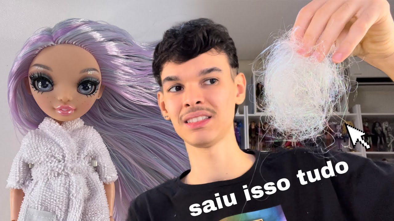 tirei TODOS os Tinsel do cabelo dela!
