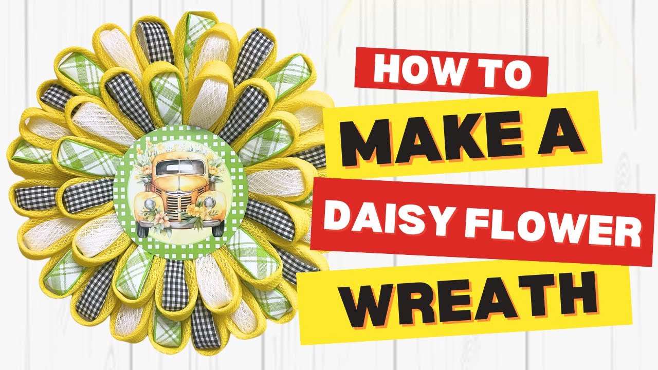 Learn How to Make a Daisy Flower Wreath (LIVE TUTORIAL)