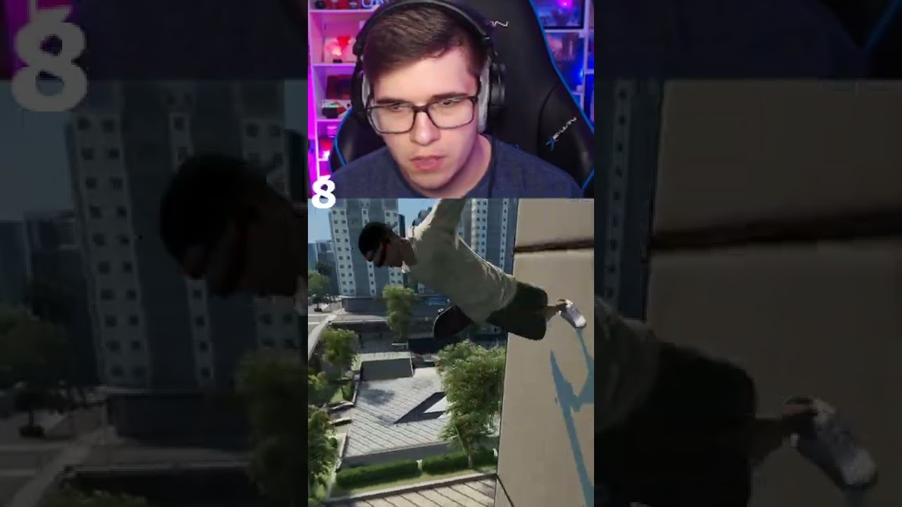 13 FOOTPLANTS DOWN A BUILDING! (SKATE 3 WORLD RECORD?)