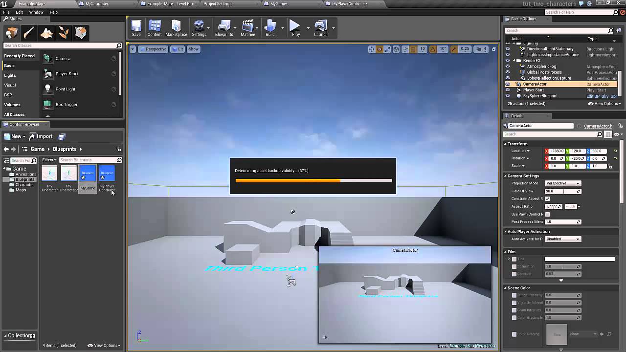 UE4 tutorial: Control two characters with one player part1