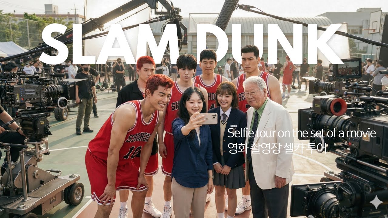 AI Selfie tour on the set of a movie #2 - SLAM DUNK
