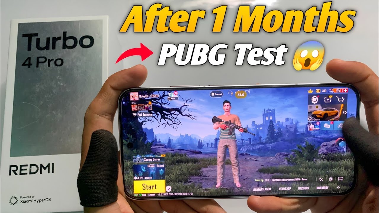Redmi turbo 4 pro (POCO F7) After 1 months PUBG 😱 Handcam gaming test #redmi #redmiturbo4pro 