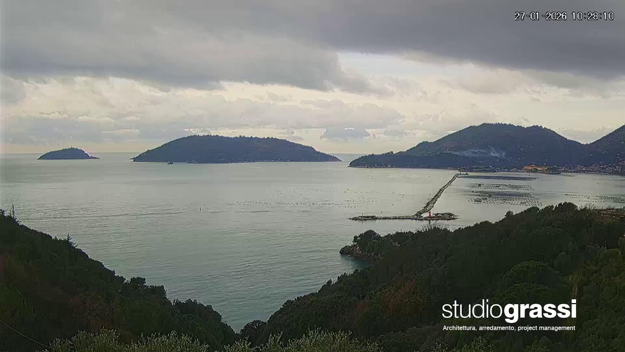 Webcam La Spezia dello Studio Architetto Grassi, il mare tra Lerici e Portovenere