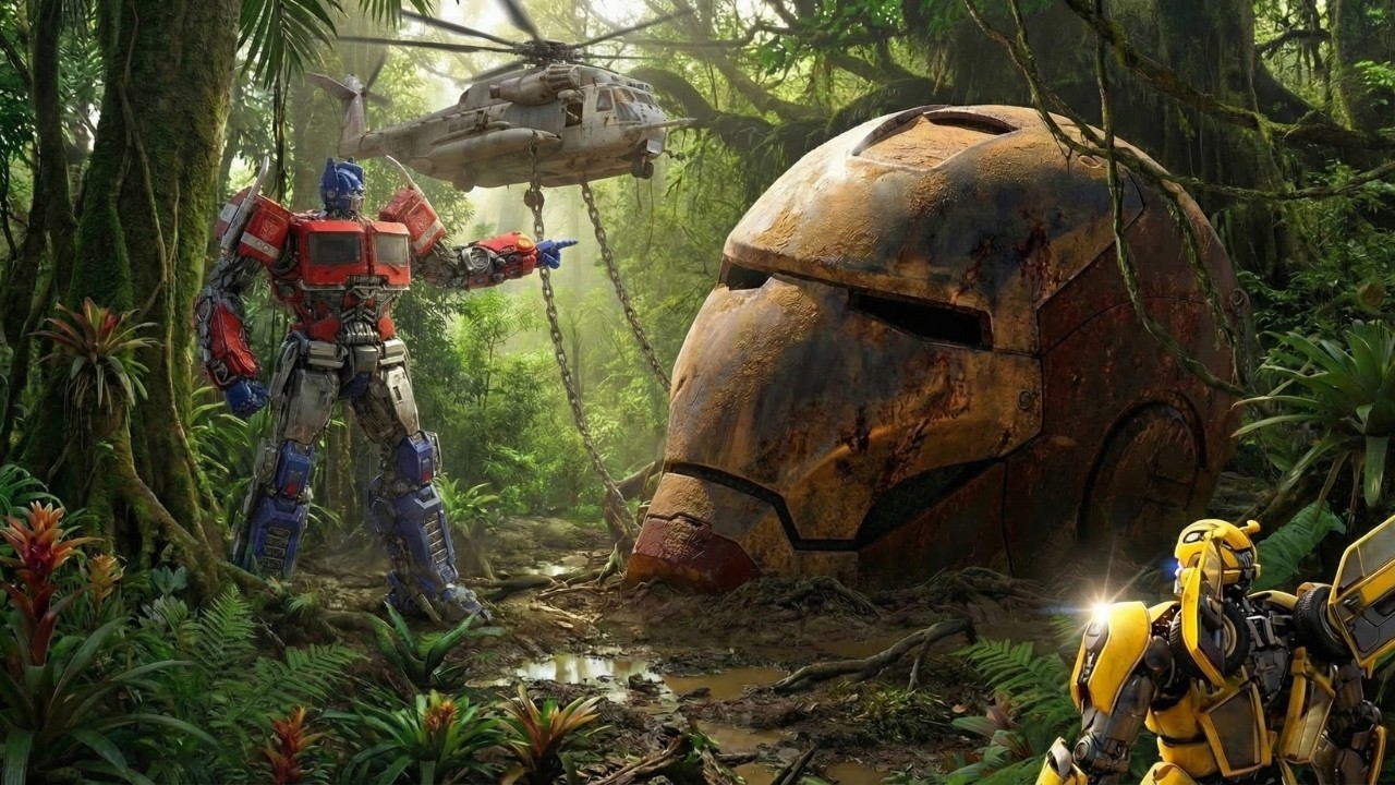 Optimus Prime & Bumblebee Rebuild a Destroyed Giant Iron Man | ASMR Restoration