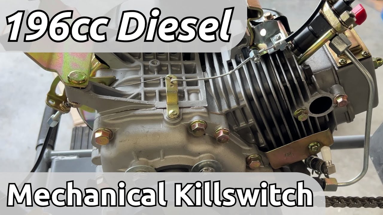 3HP 196cc Diesel Mechanical Killswitch Install & Throttle Setup (with Demo) for Minibike/Go Kart