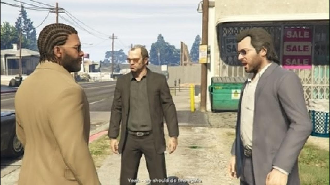 Franklin, Michael & Trevor all hangout! GTA V