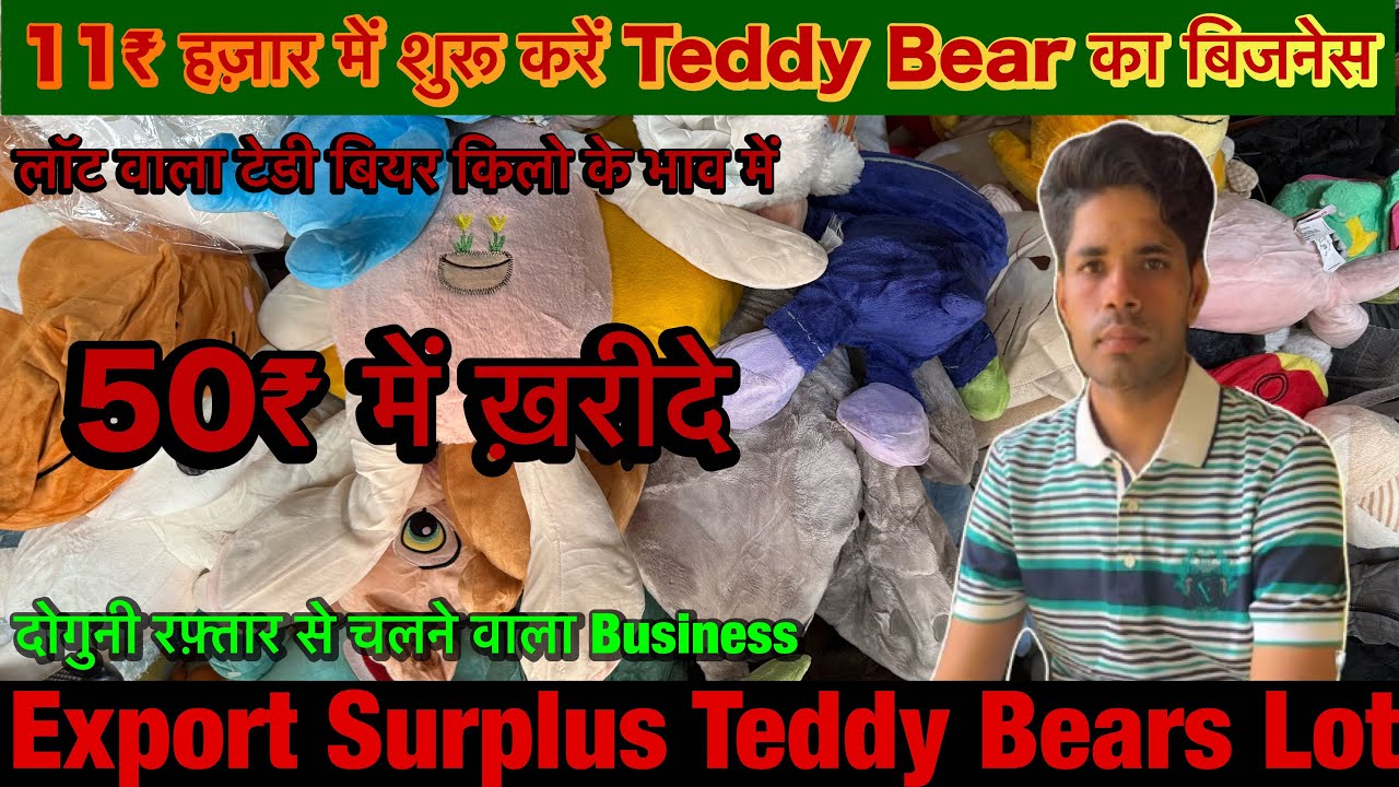 Teddy bear 🧸 ख़रीदे किलो के भाव में | Soft Toy का Business मात्र 11₹ हज़ार में | Teddy bear Company