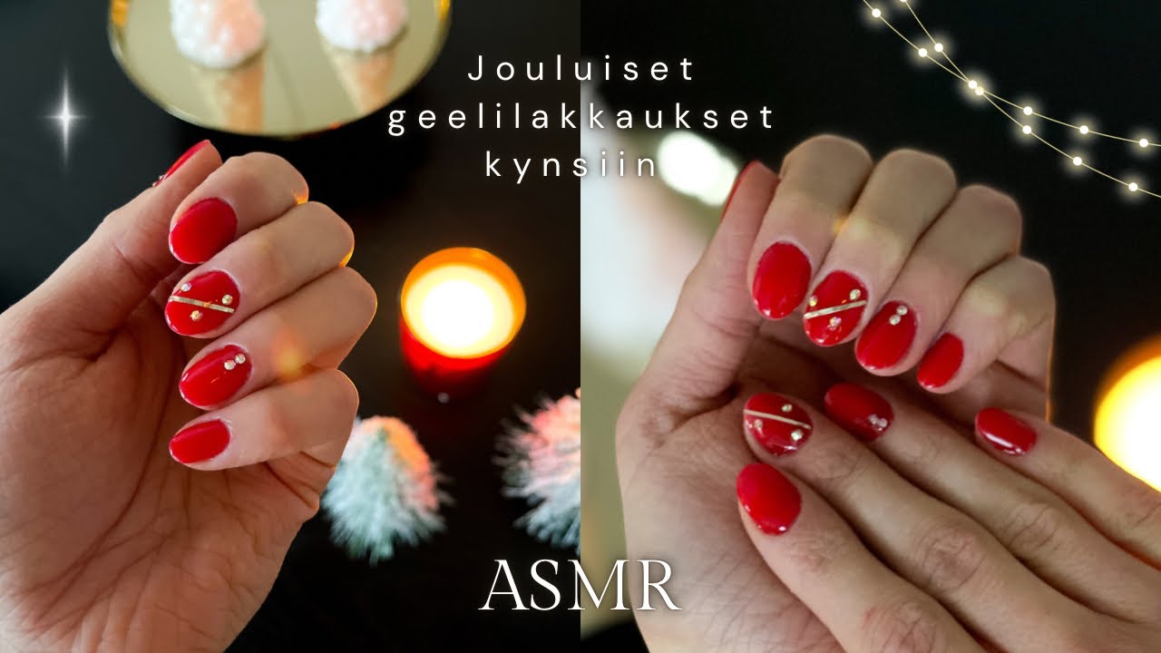 ASMR SUOMI - Jouluiset geelilakkaukset (voice over)💅🏼❤️