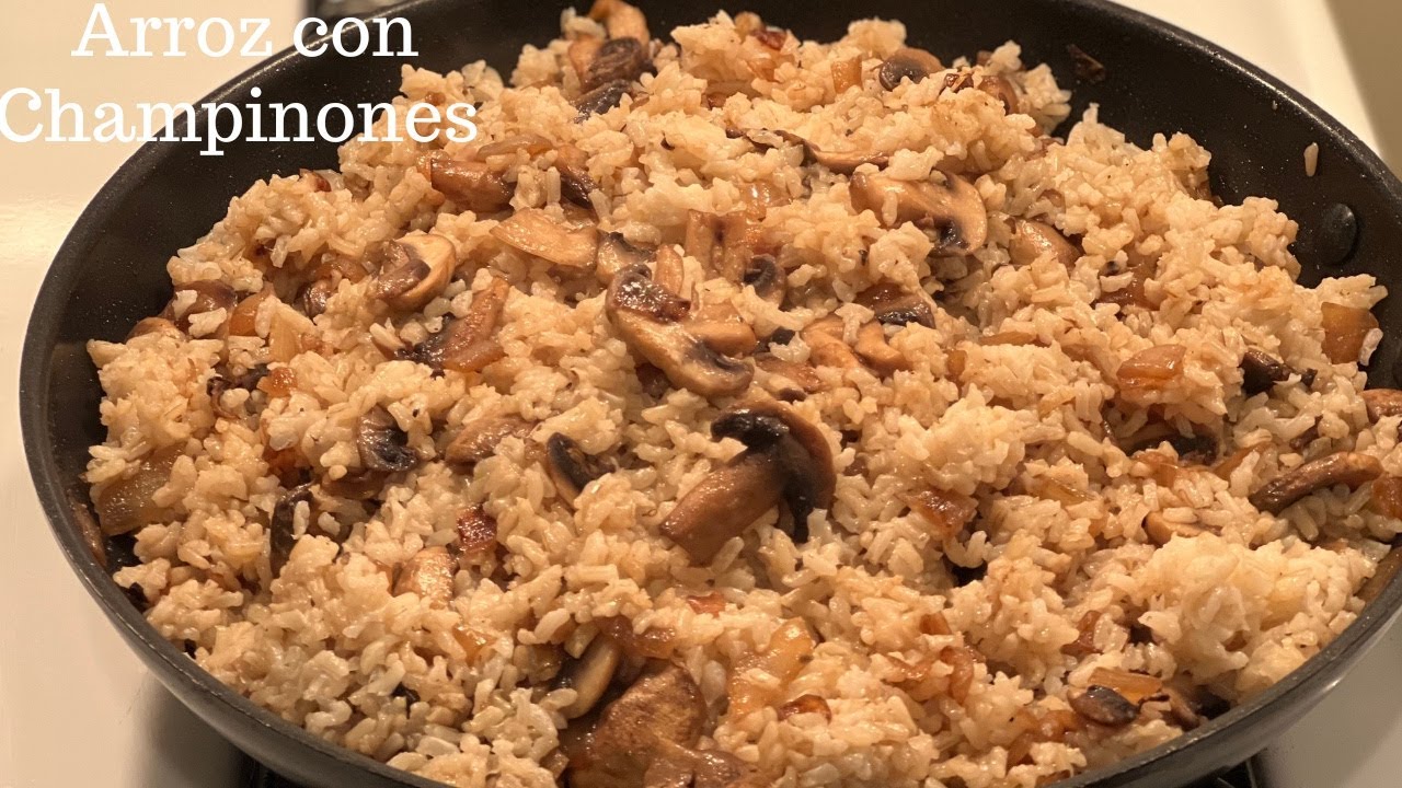 Arroz integral con champiñones *DELCIOSO Y SUPER SALUDABLE!*